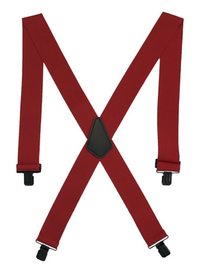 2" CLIP-ON SUSPENDERS 45" (RED)                             