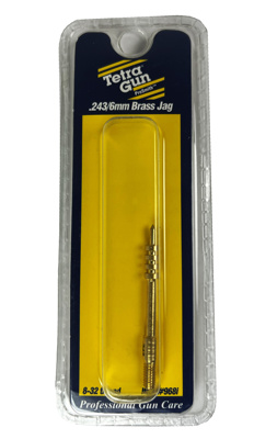 Tetra Gun .243 Cal. / 6mm Push Through Pointed Brass Jag (For Cleaning Rods)